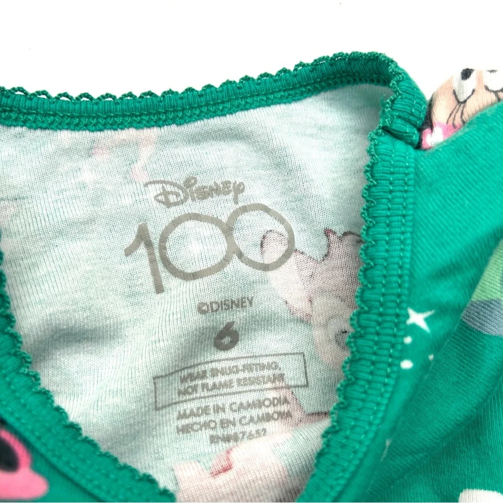 5 for $25 🥳 Disney 100 Teal Pajama Set Minnie Mouse Bambi Olaf Tiana Lilo Stitch